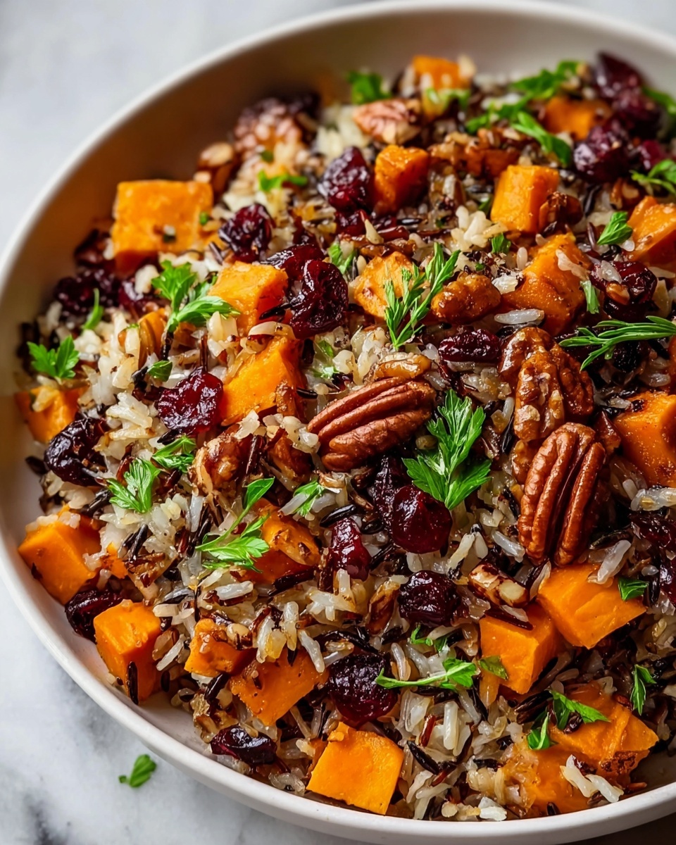 Cranberry Pecan Sweet Potato Wild Rice Pilaf Recipe - Recipe Image
