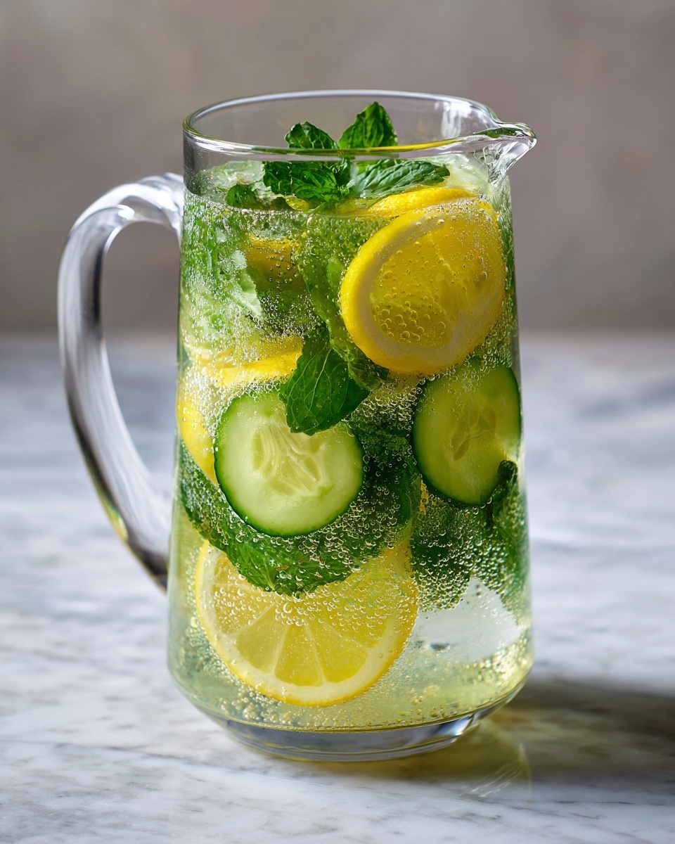 Cucumber Lemon Mint Infused Water Recipe - Recipe Image
