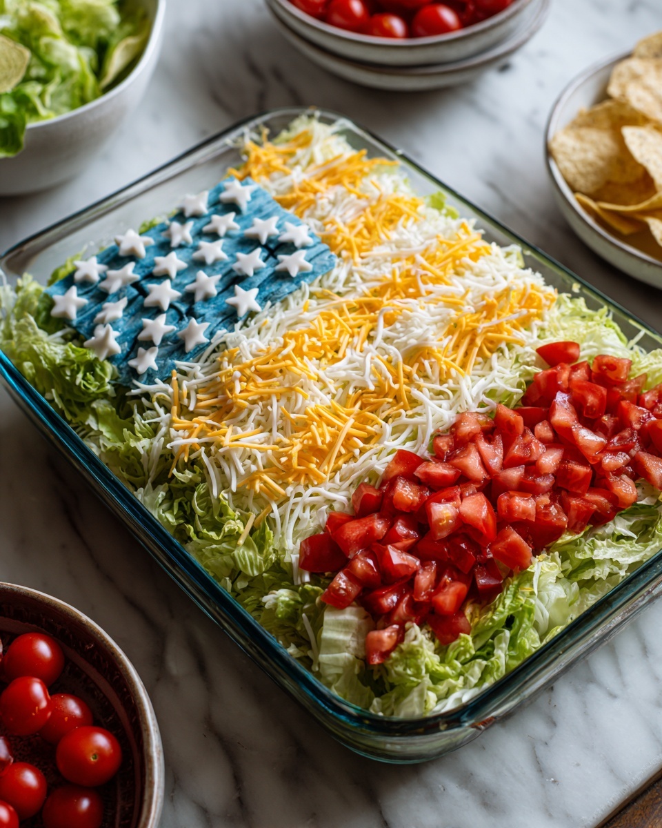 Taco Salad Flag Recipe - Recipe Image
