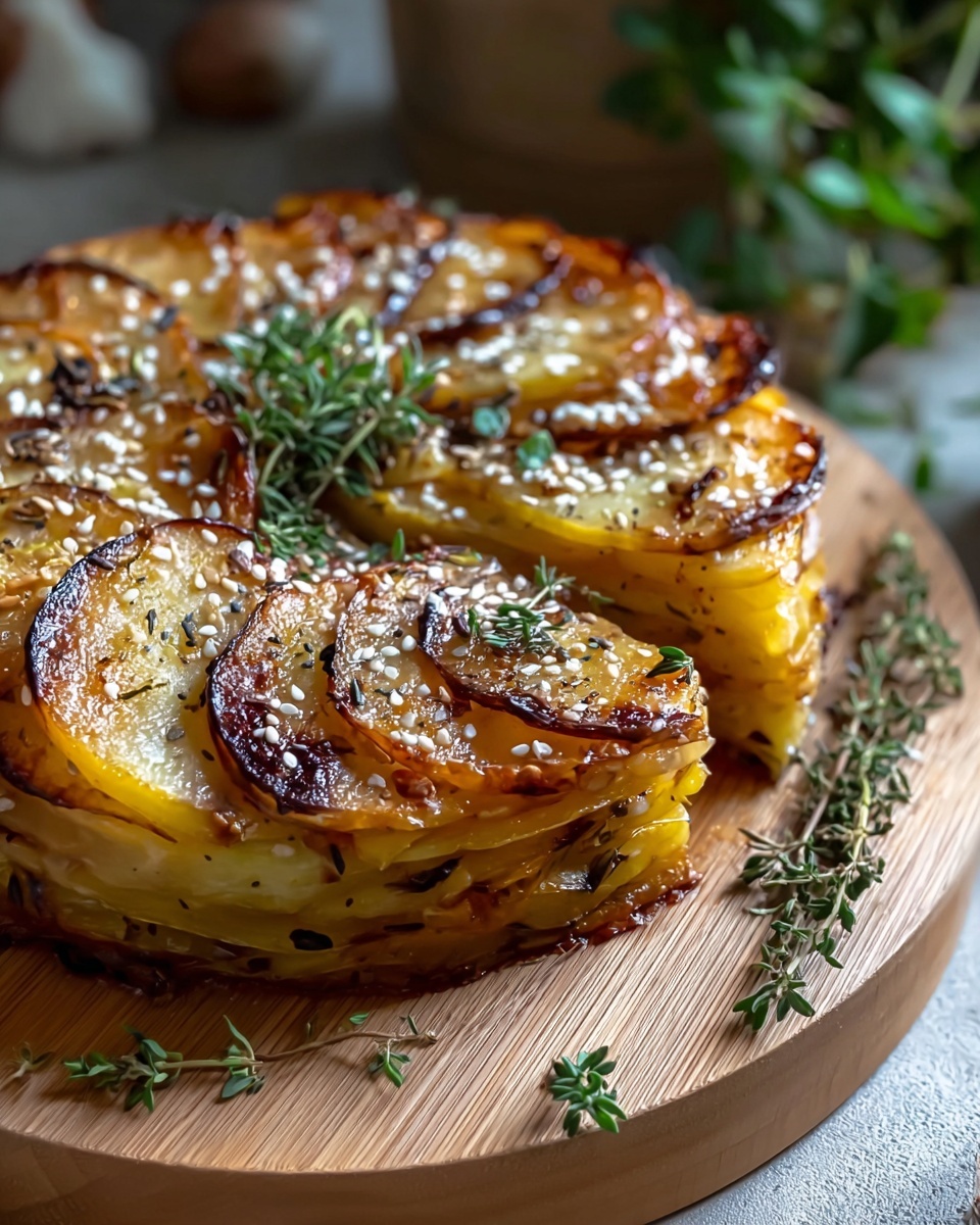 Crispy Balsamic Thyme Potato Torte Recipe - Recipe Image