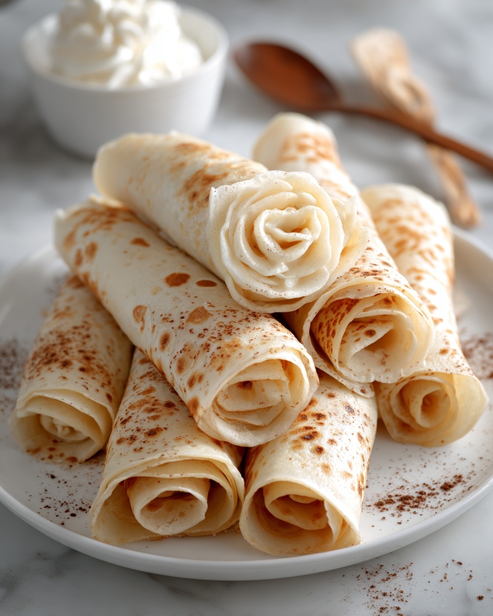 Cinnamon Roll Protein Crepes Recipe - Recipe Image