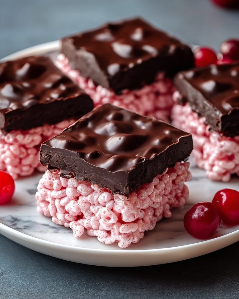 Chocolate Covered Cherry Rice Krispies Treats Recipe
