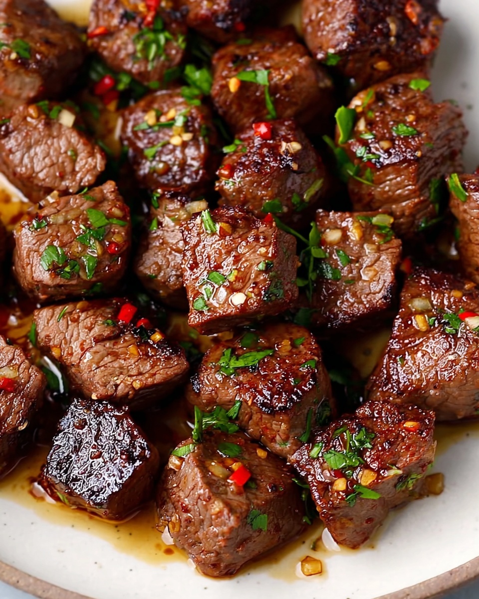 Air Fryer Steak Bites with Garlic Butter Recipe - Recipe Image