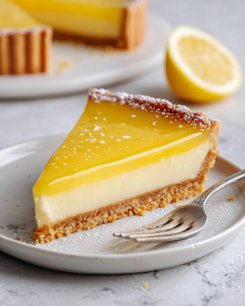 Easy Crustless Lemon Tart Recipe - Recipe Image