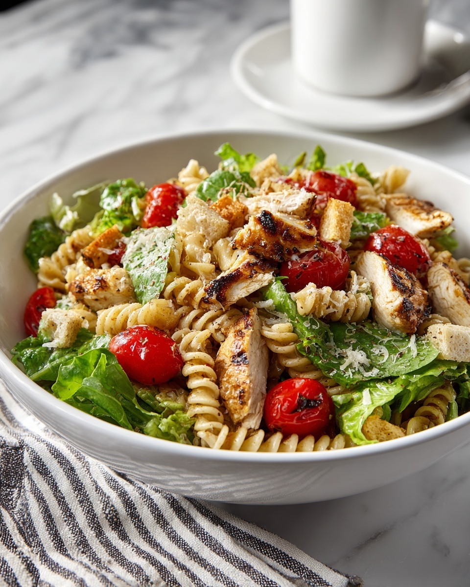 Chicken Caesar Pasta Salad Recipe - Recipe Image