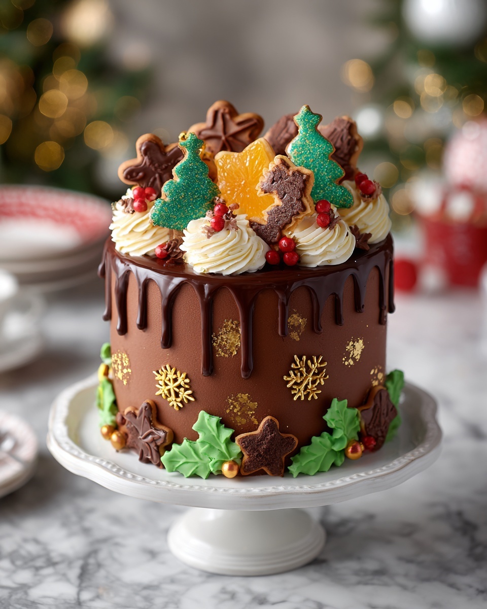 Festive Chocolate Orange Christmas Cake Recipe - Recipe Image