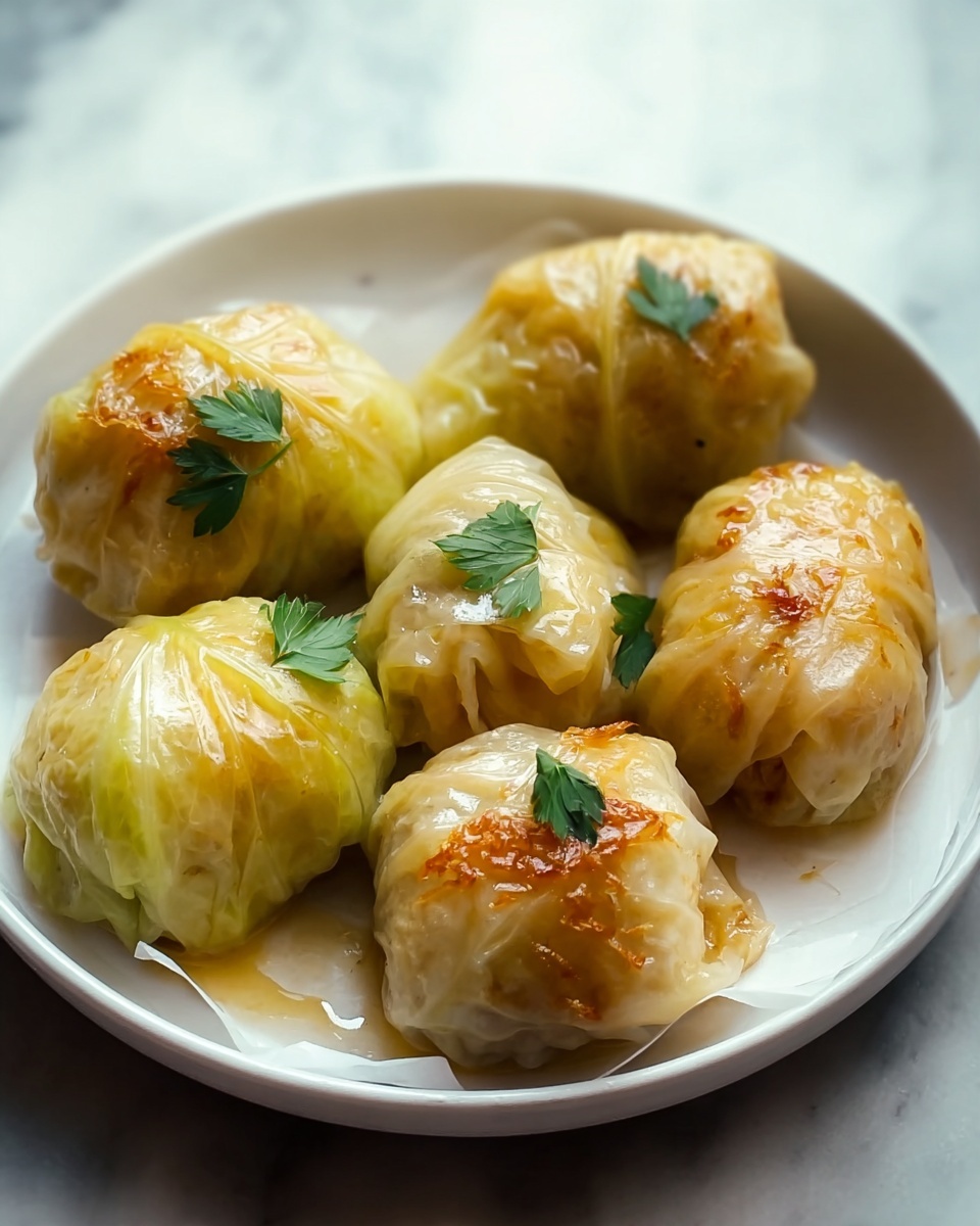 Stuffed Cabbage Rolls with Savory Tomato Sauce Recipe - Recipe Image