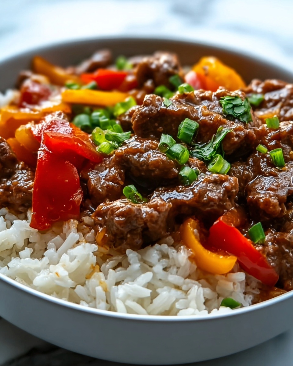 Beef and Pepper Rice Bowl Recipe - Recipe Image