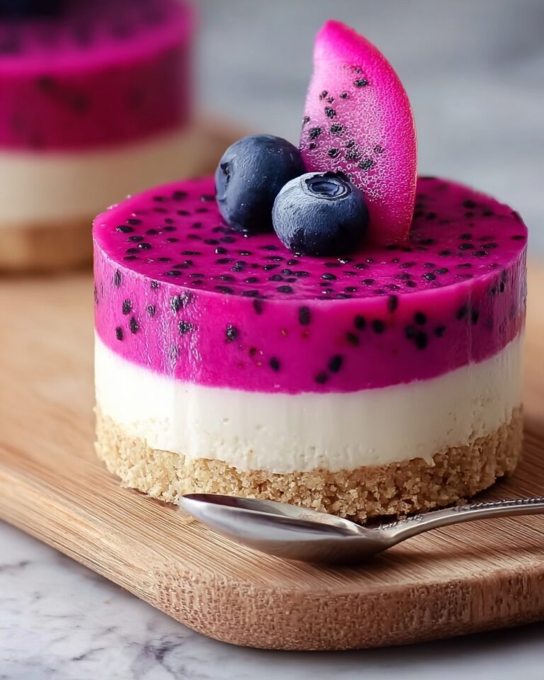 No-Bake Dragon Fruit Mini Cheesecakes Recipe