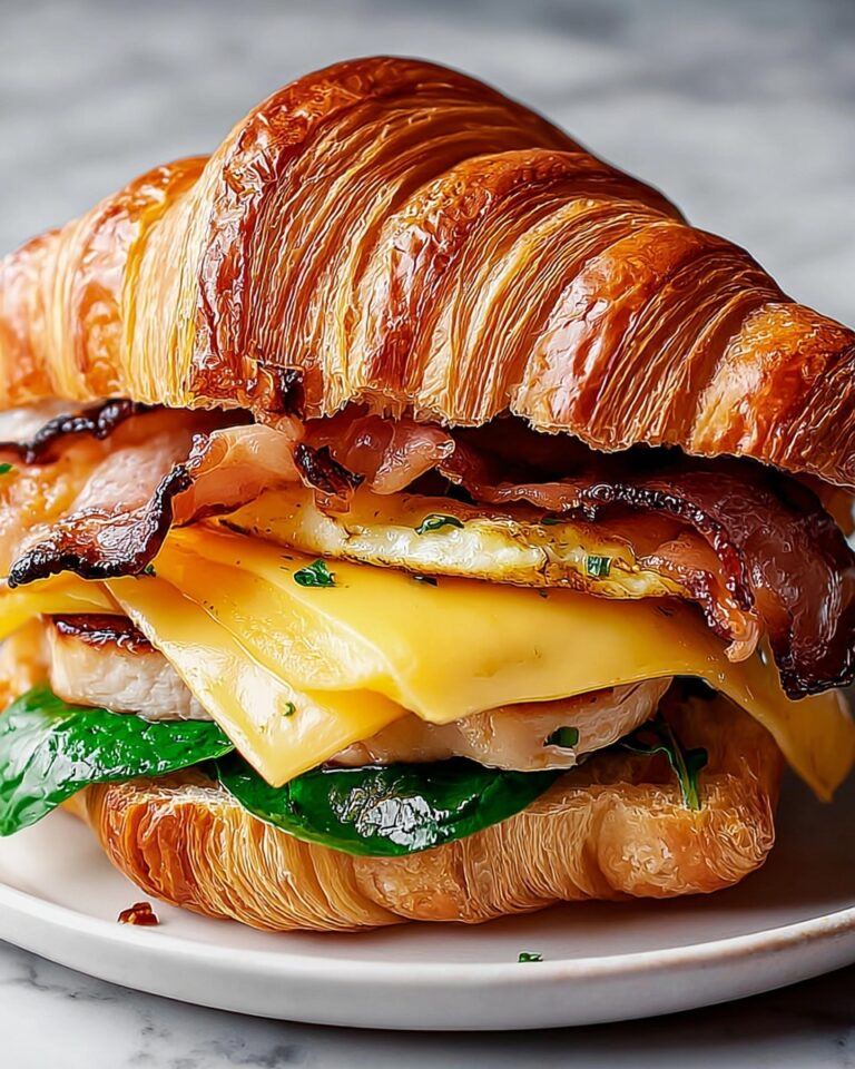 Maple Mustard Croissant Breakfast Sandwich Recipe