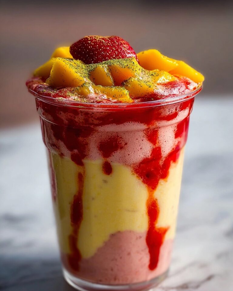 Mango Strawberry Sunrise Frappuccinos Recipe