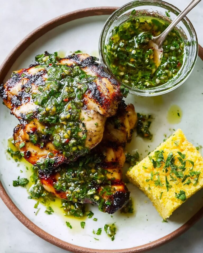 Grilled Chicken Thighs with Chimichurri Recipe