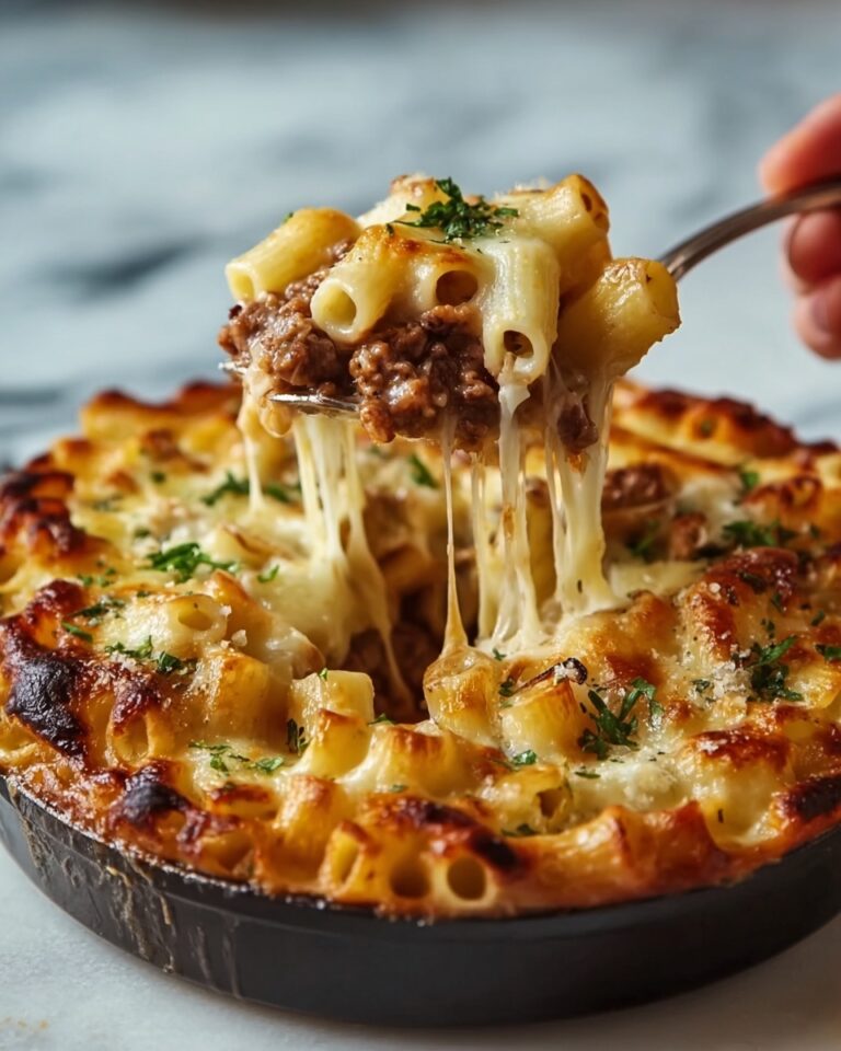 Pasta Pie with Meat, Ricotta, and Mozzarella Recipe