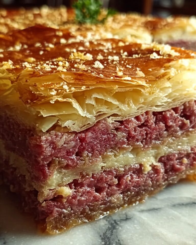 Reuben Bake with Corned Beef, Sauerkraut, and Swiss Cheese Recipe