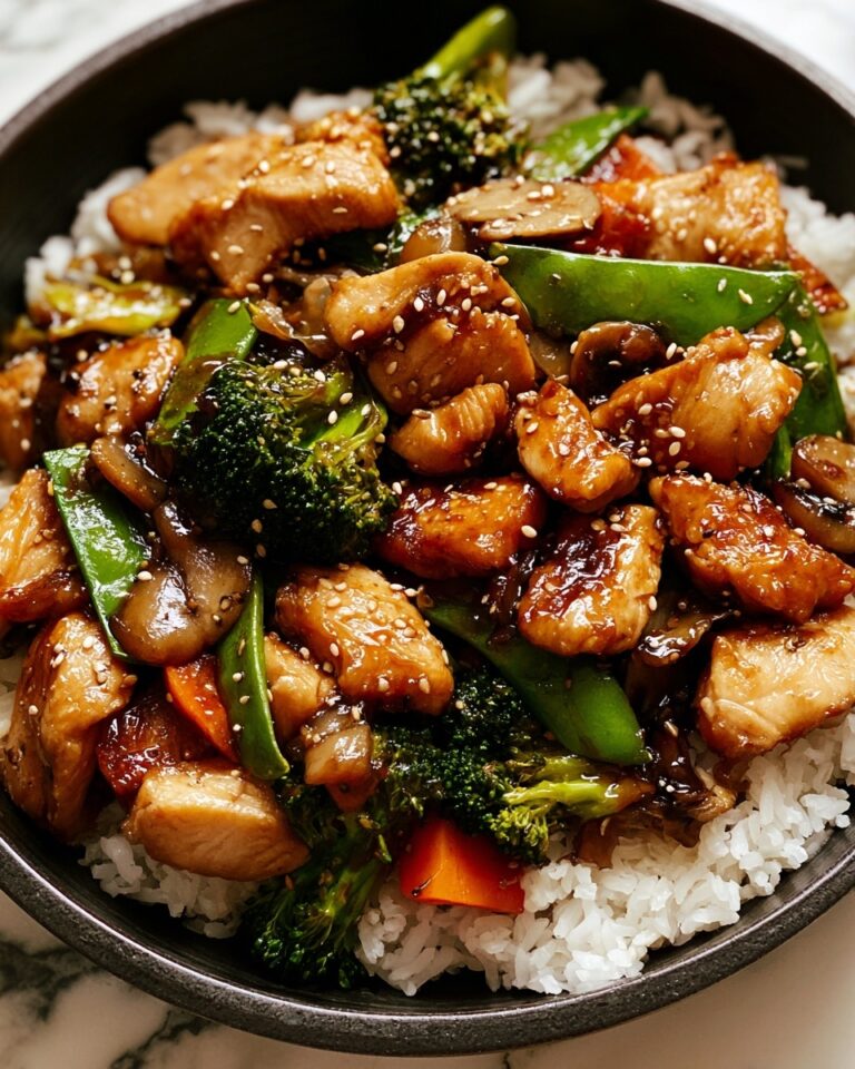 Chicken Stir Fry with Vegetables and Savory Asian Sauces Recipe