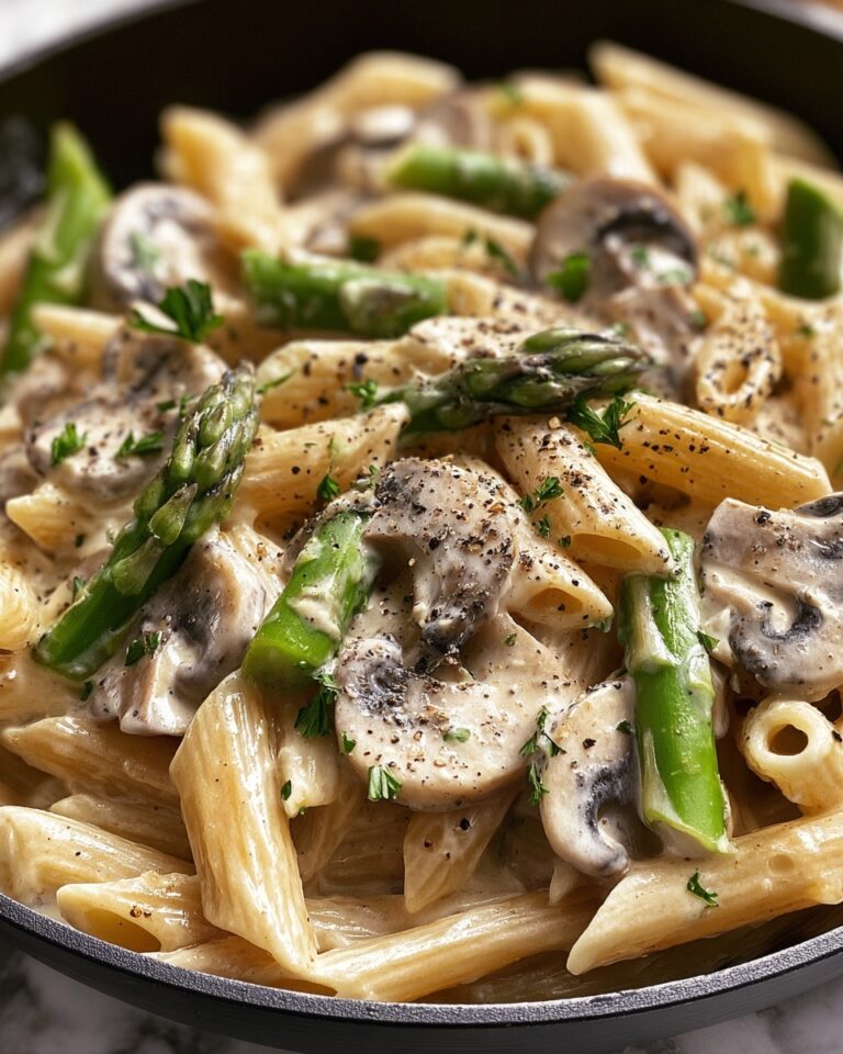Mushroom and Asparagus Chicken Penne Recipe