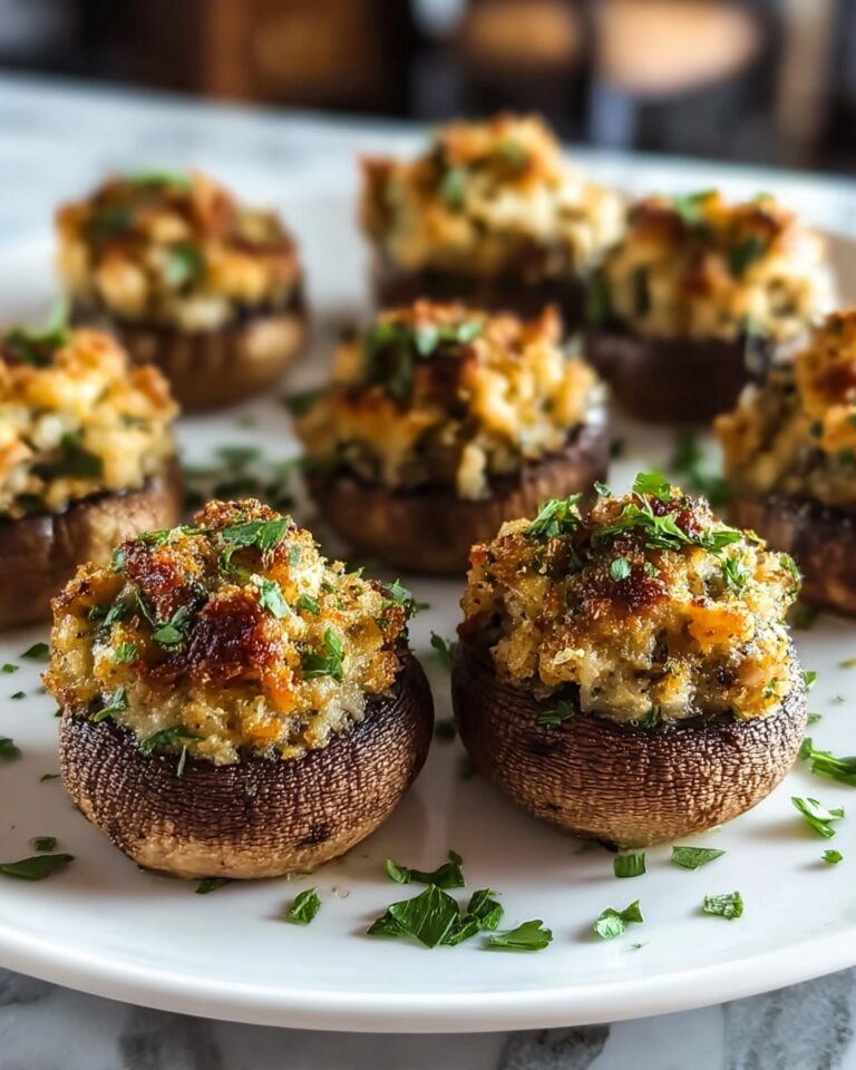 Delicious Mushrooms Stuffed with Crab Meat Recipe
