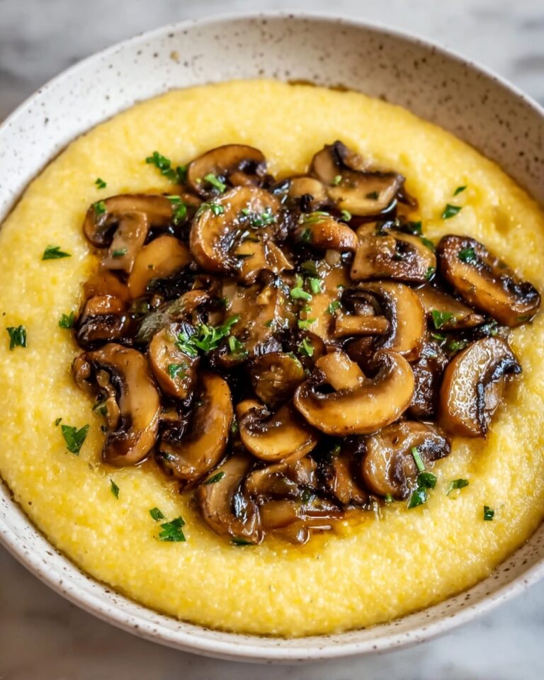 Creamy Mushroom Polenta with Parmesan Recipe