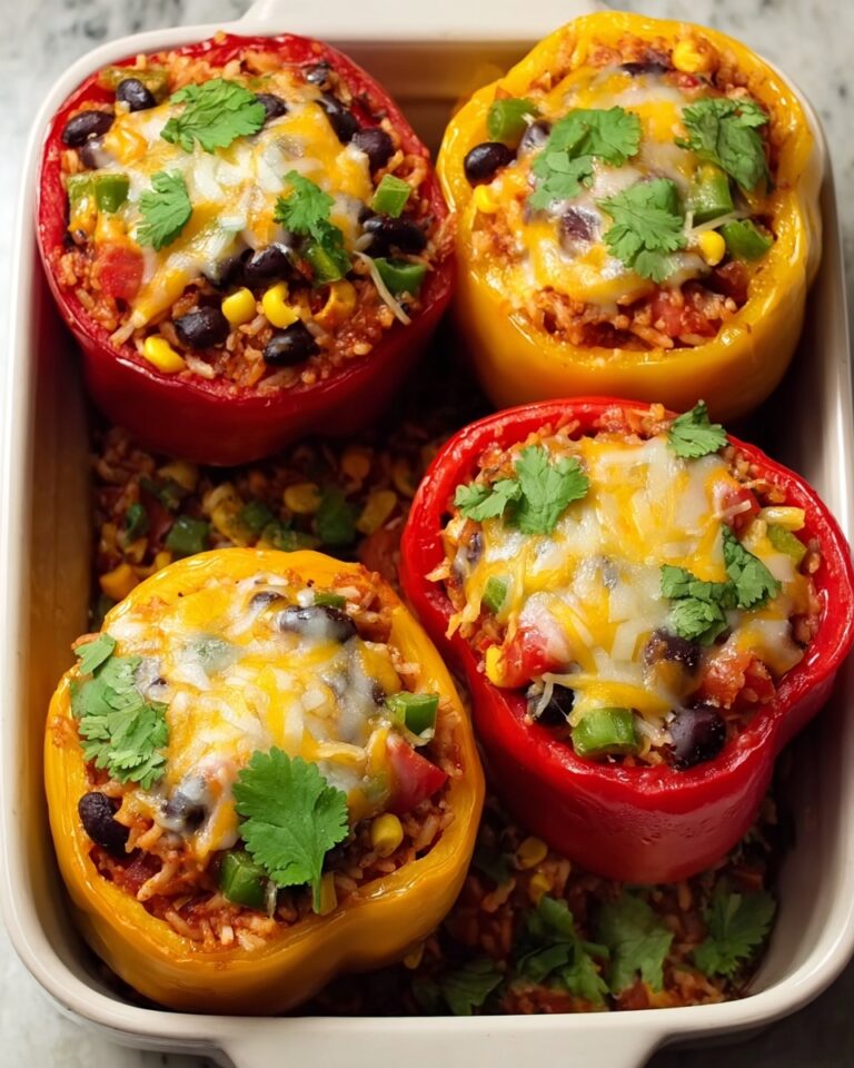 Stuffed Bell Peppers with Melted Cheese Recipe
