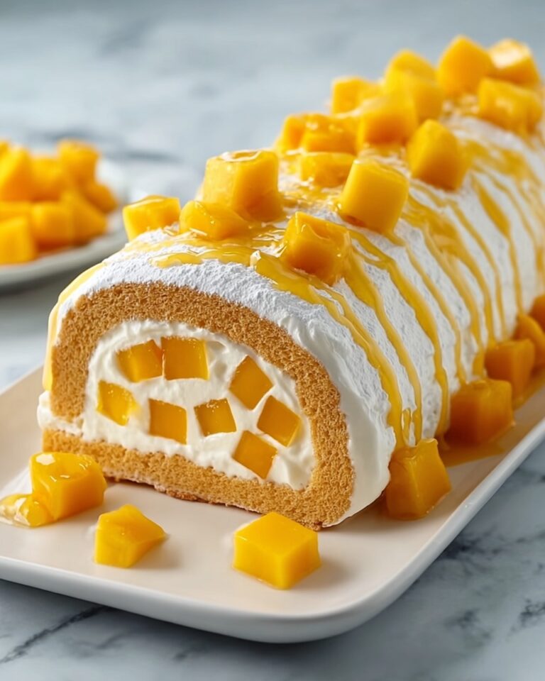Mango Cream Roll Cake Recipe