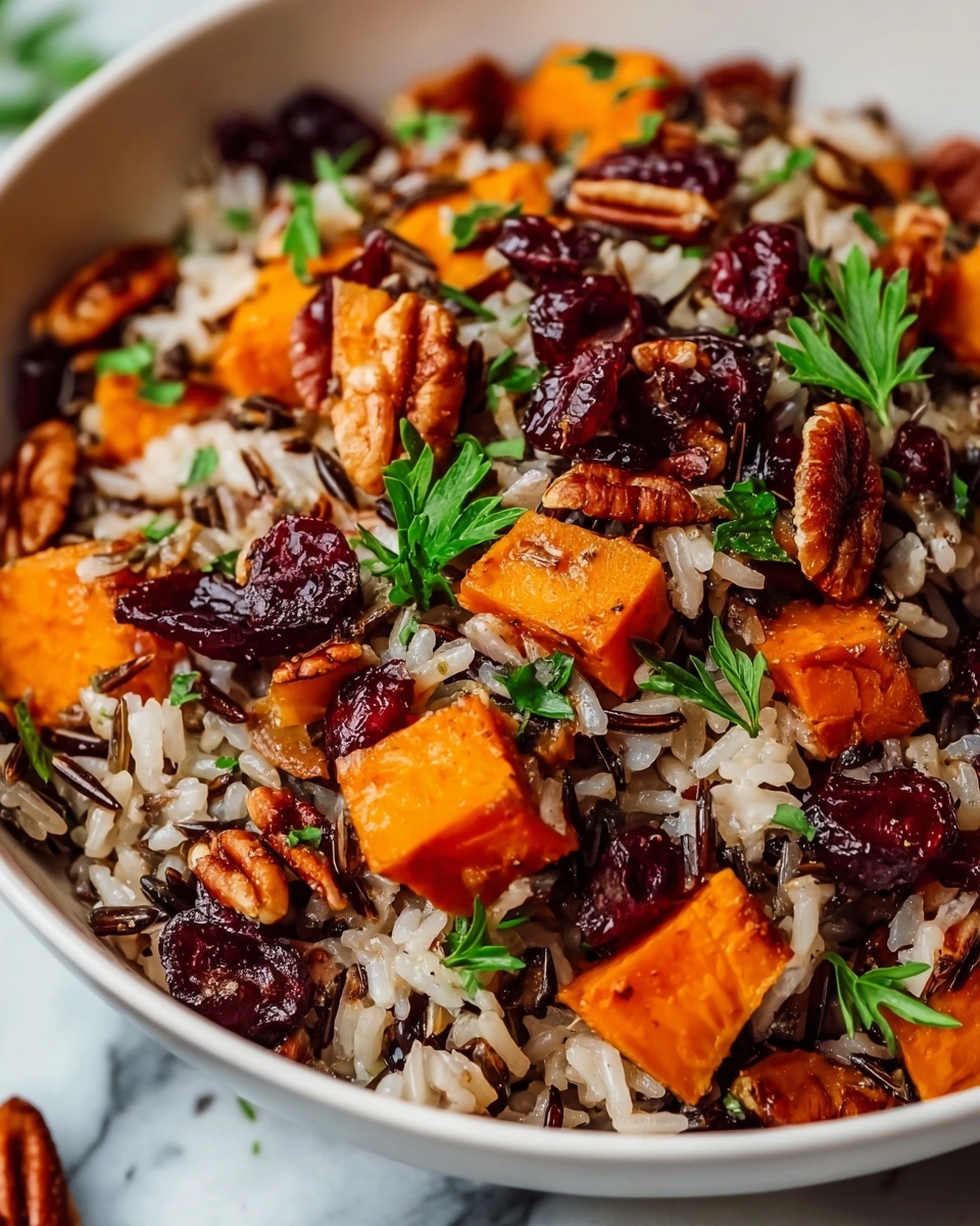 Cranberry Pecan Sweet Potato Wild Rice Pilaf Recipe - Recipe Image