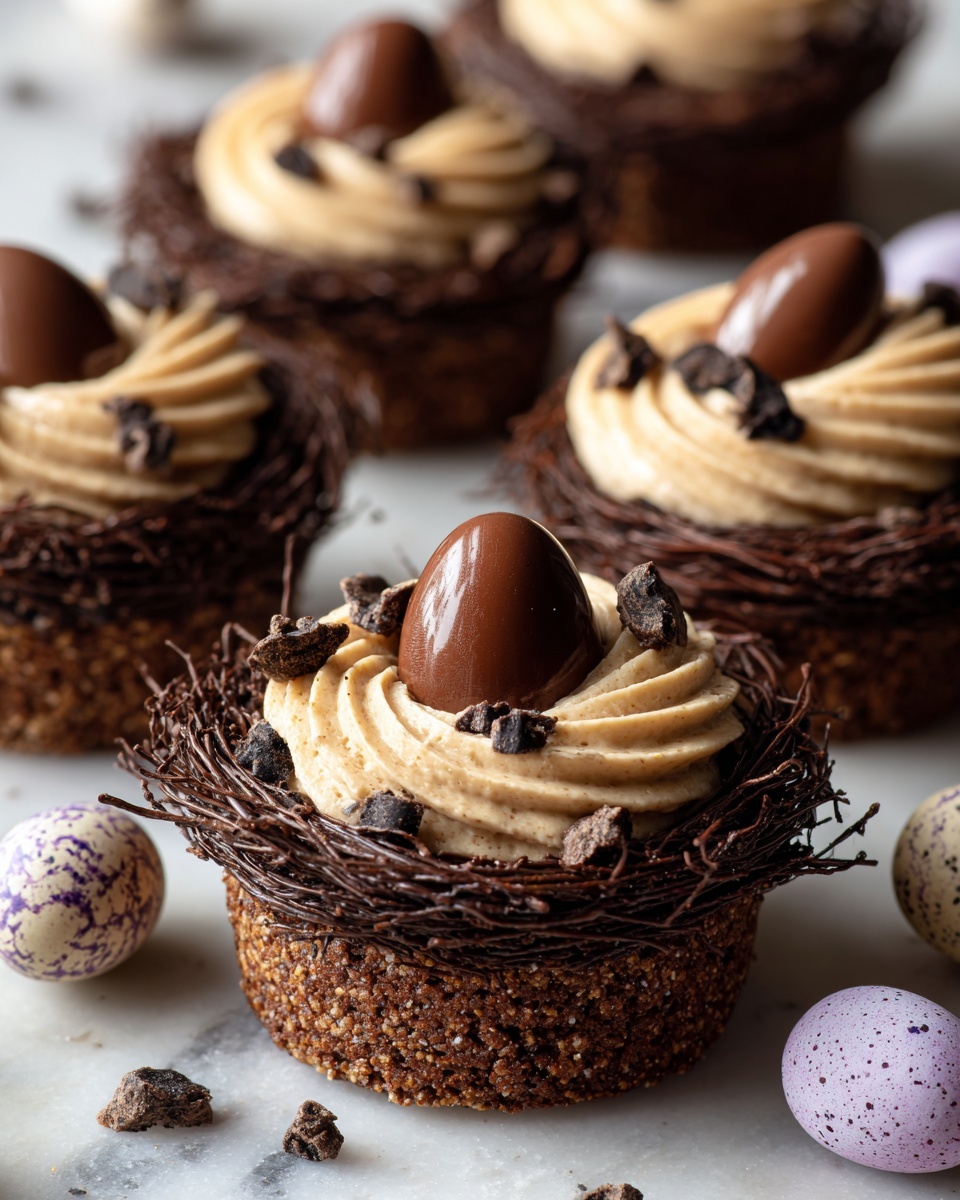 Chocolate Meringue Easter Nests Recipe - Recipe Image