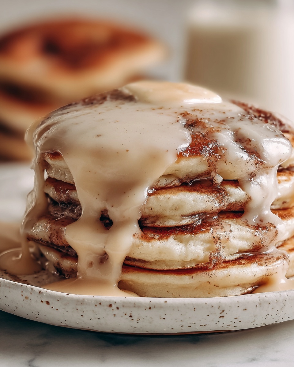 Cinnamon Roll Stuffed Pancakes Recipe - Recipe Image