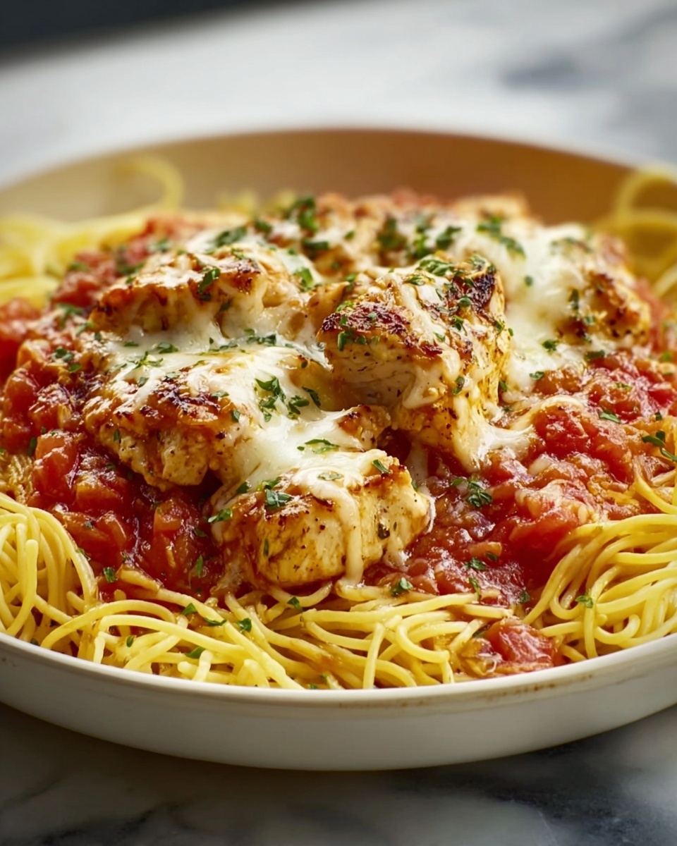 One-Pot Chicken Parmesan Pasta Recipe - Recipe Image