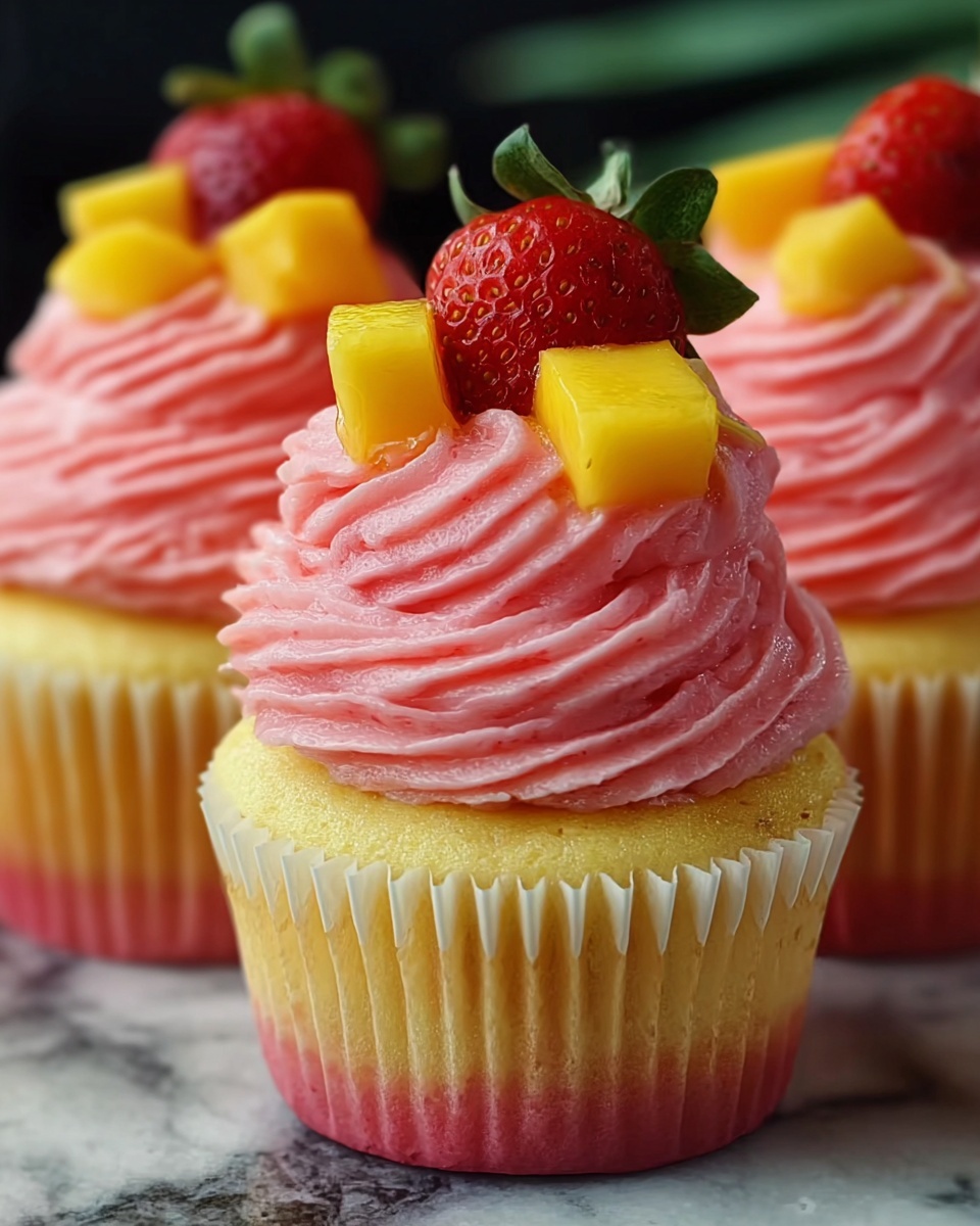 Strawberry Mango Cupcakes Recipe - Recipe Image