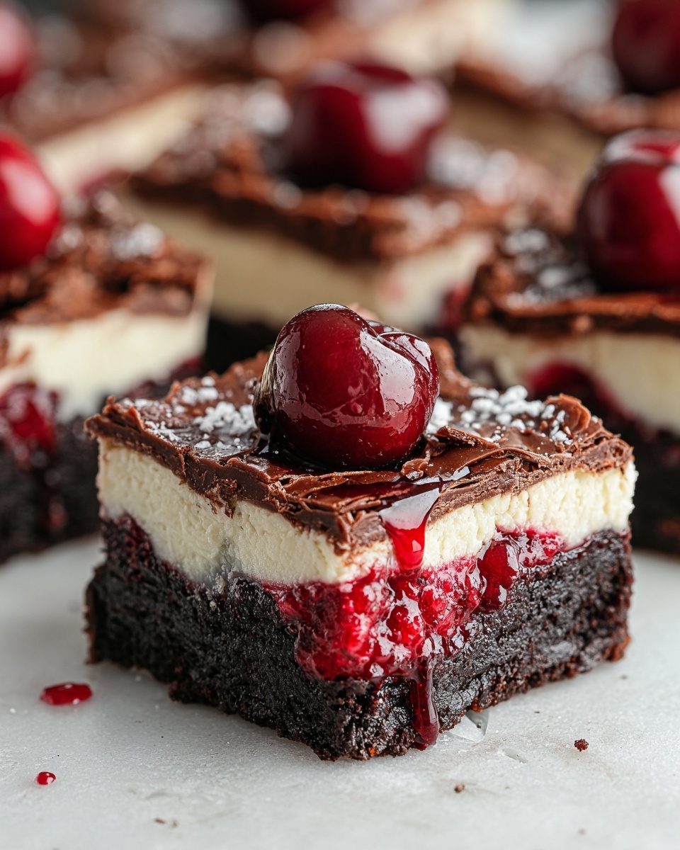 Cherry Cheesecake Brownies Recipe - Recipe Image