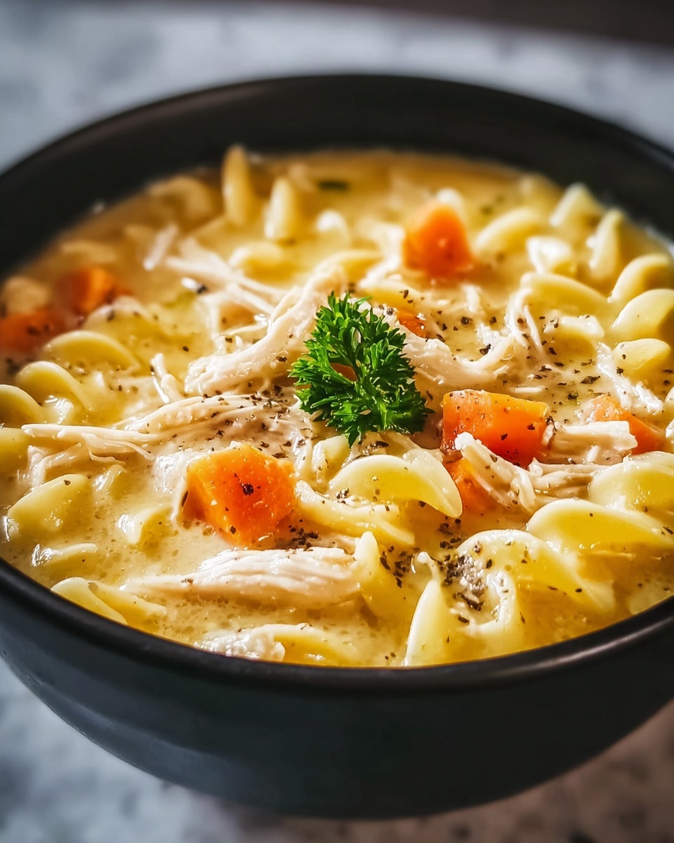 Creamy Chicken Noodle Soup Recipe - Recipe Image