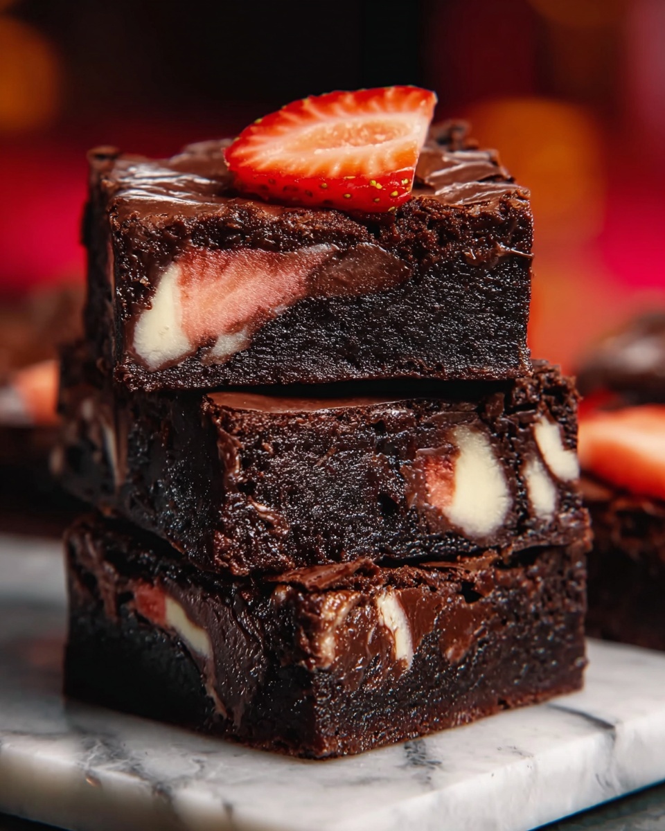 Chocolate Strawberry Brownies Recipe - Recipe Image