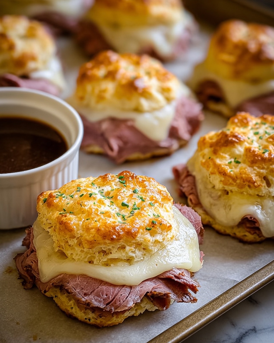 Baked French Dip Biscuits Recipe - Recipe Image