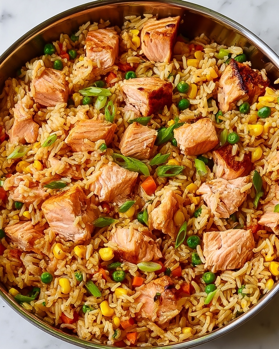 Salmon Fried Rice Recipe - Recipe Image