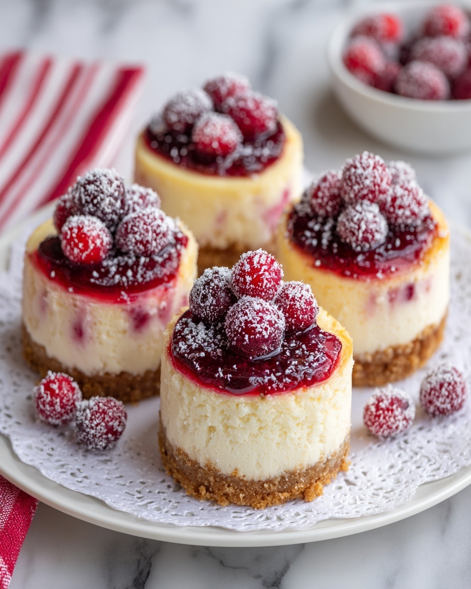 Mini Cranberry Cheesecakes Recipe - Recipe Image
