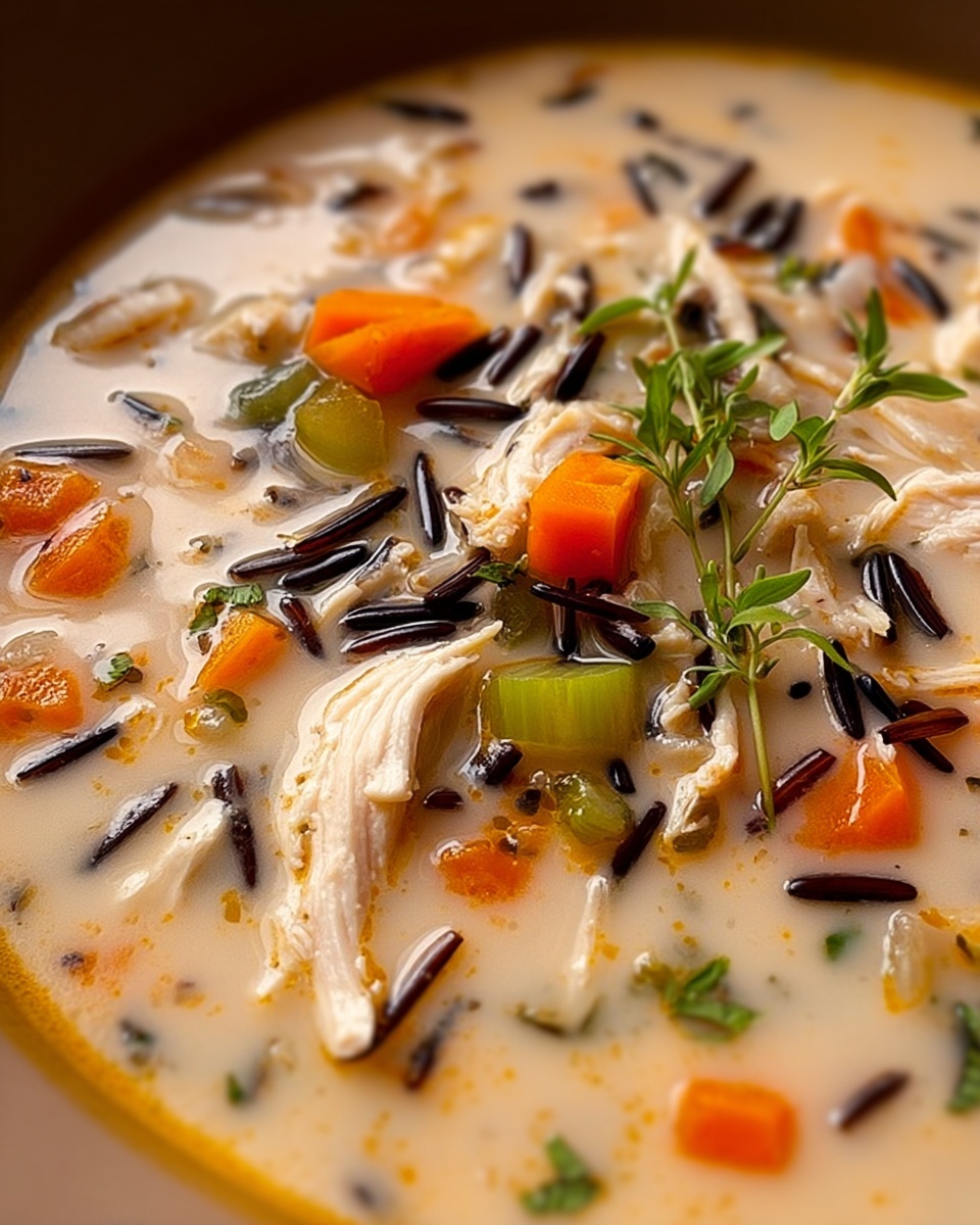 Crockpot Creamy Chicken Wild Rice Soup Recipe - Recipe Image