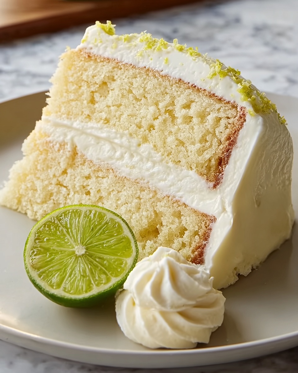 Key Lime Cake with Key Lime Cream Cheese Frosting Recipe - Recipe Image