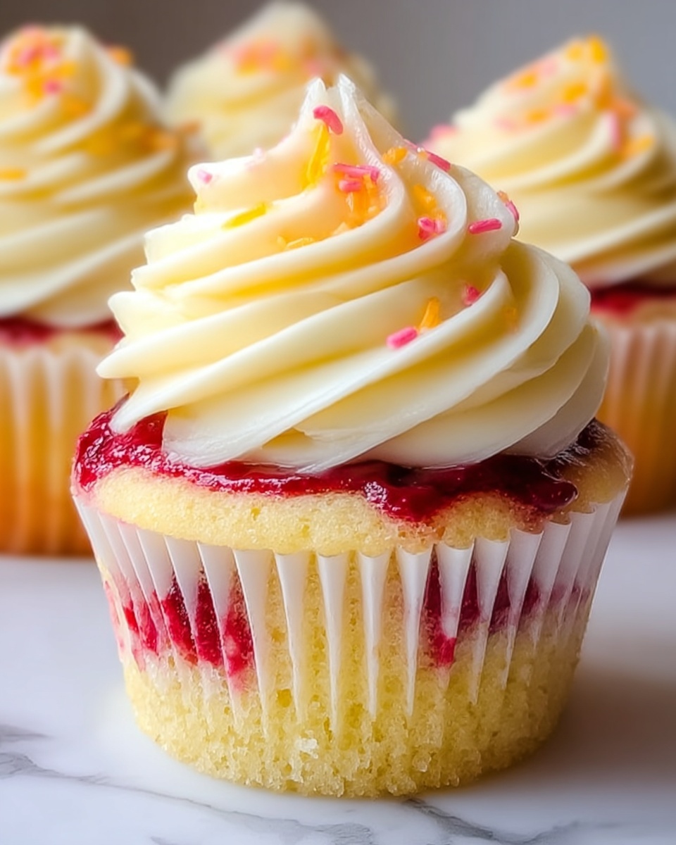 Lemon Raspberry Cupcakes Recipe - Recipe Image