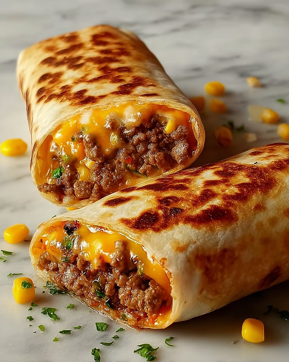 Beef and Cheese Chimichangas Recipe - Recipe Image