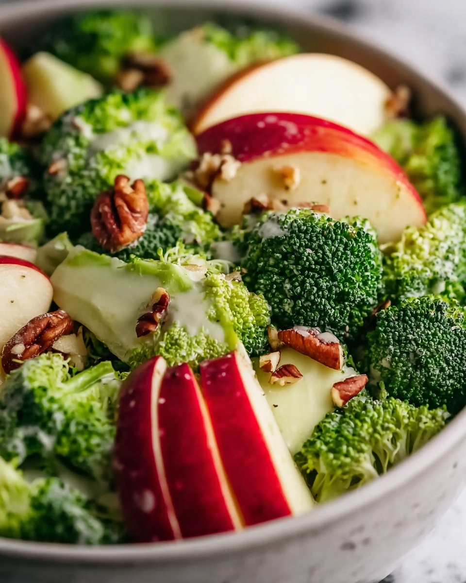 Honeycrisp Apple Broccoli Salad with Cranberries, Nuts, and Honey Dressing Recipe - Recipe Image
