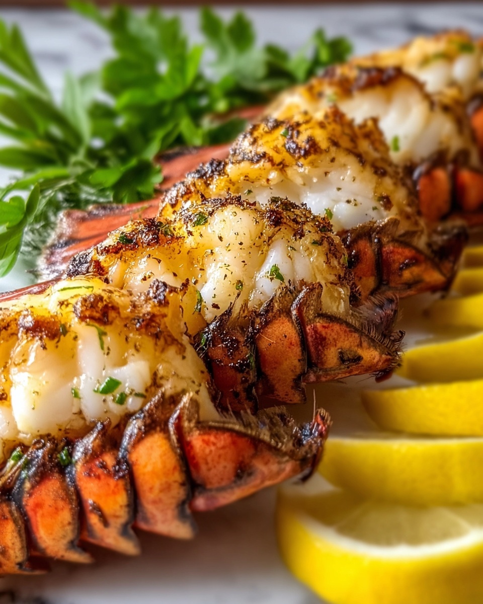 Grilled Lobster Tails with Garlic Lemon Butter Sauce Recipe - Recipe Image