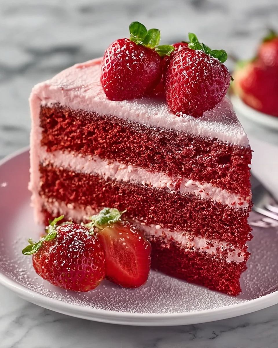 Strawberry Velvet Cake Recipe - Recipe Image