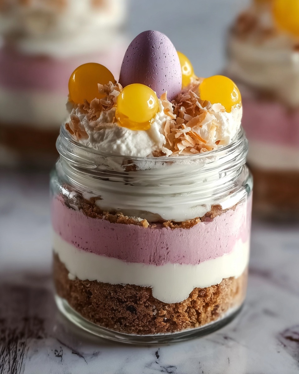 Easter Egg Cheesecake Jars Recipe - Recipe Image