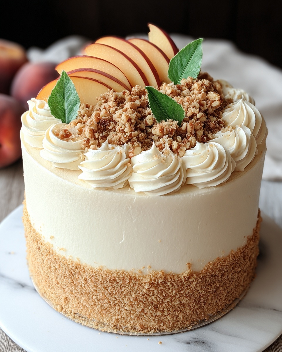 Easy Brown Sugar Peach Cake Recipe - Recipe Image