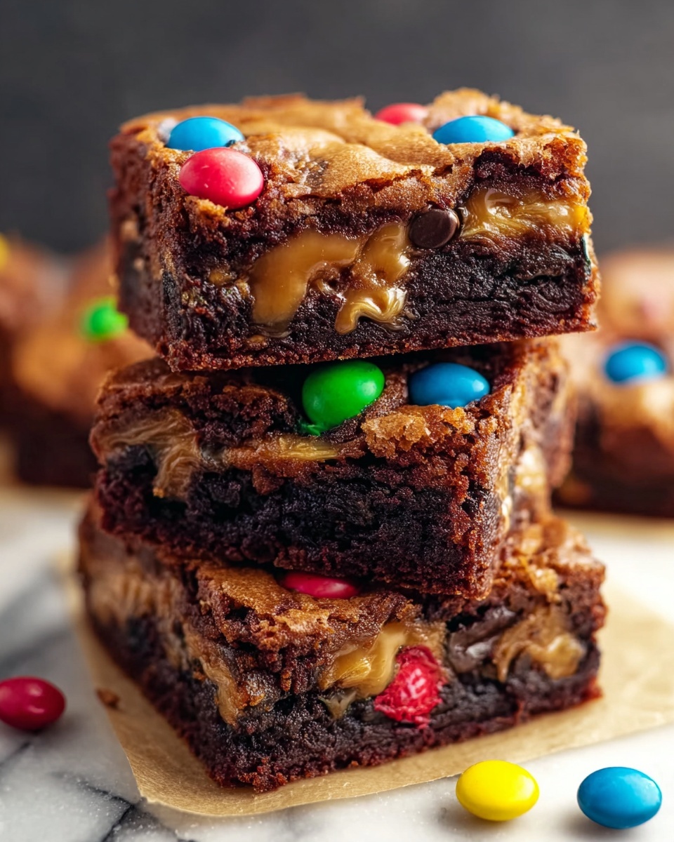 M&M Brownies Chocolate Fudge Recipe - Recipe Image