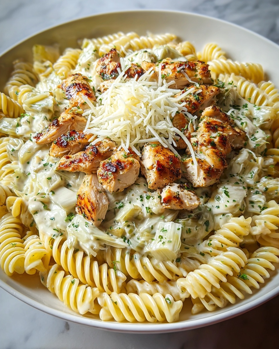 Creamy Chicken Artichoke Pasta Recipe - Recipe Image