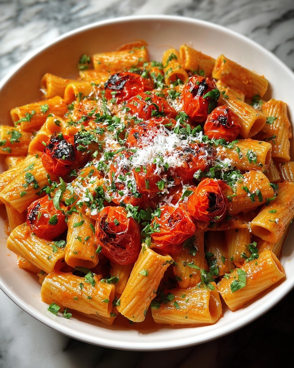 Creamy Tomato Garlic Pasta Recipe - Recipe Image