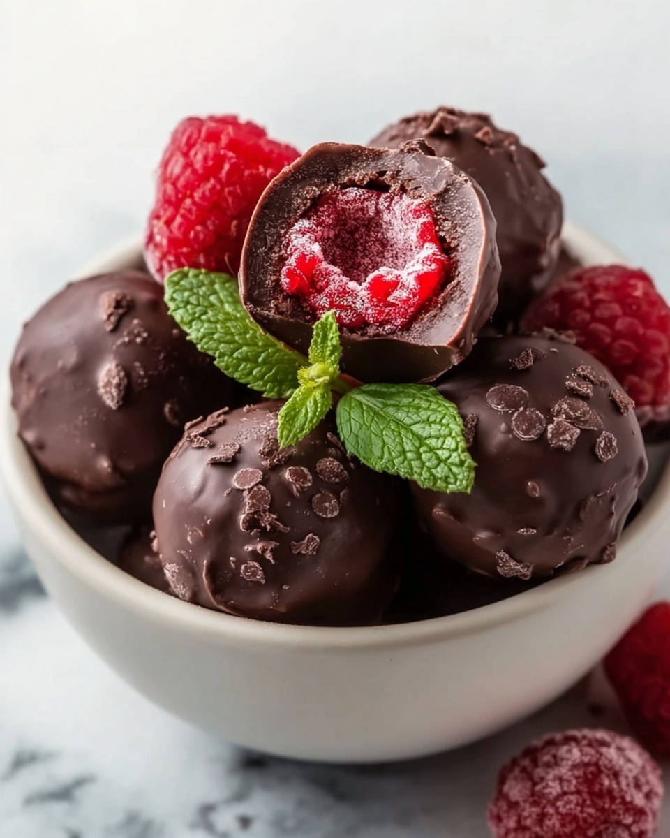 Chocolate Covered Raspberry Frozen Bites Recipe - Recipe Image