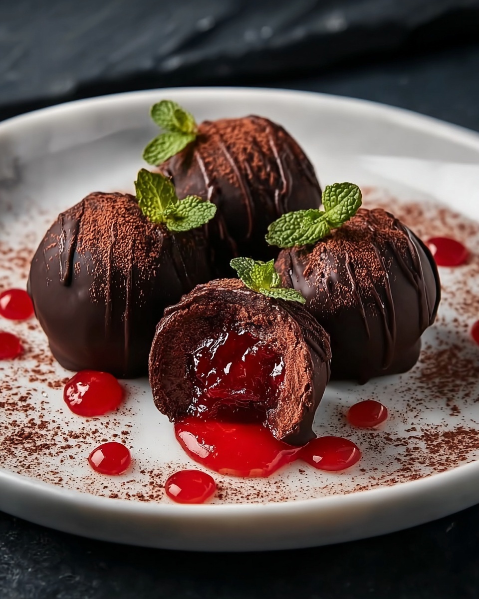 Strawberry Dark Chocolate Truffles Recipe - Recipe Image