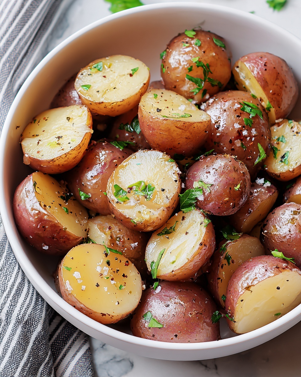 Slow Cooker Garlic Herb Potatoes with Parmesan Recipe - Recipe Image